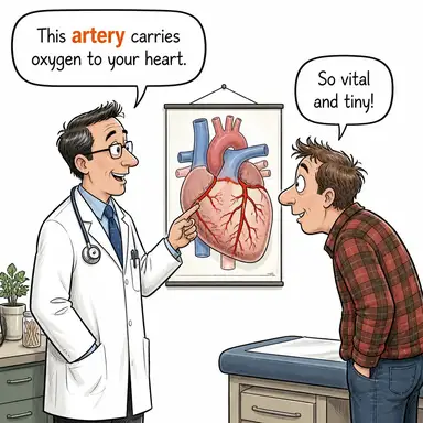 artery (atardamar, ana yol/hat) karikatürü — diyalogla bağlam içinde öğren