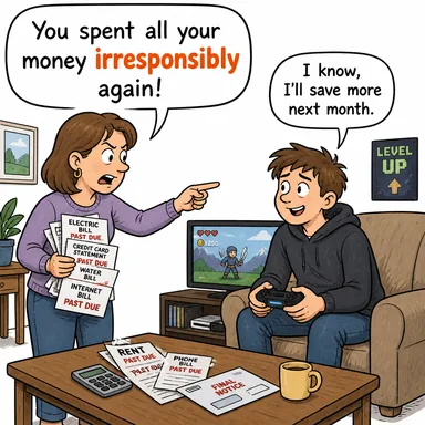 irresponsibly (sorumsuzca) karikatürü — diyalogla bağlam içinde öğren