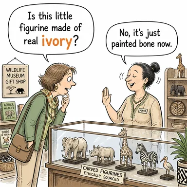 ivory (fildişi) karikatürü — diyalogla bağlam içinde öğren
