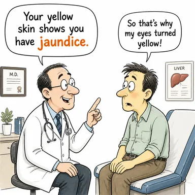 jaundice (sarılık) karikatürü — diyalogla bağlam içinde öğren