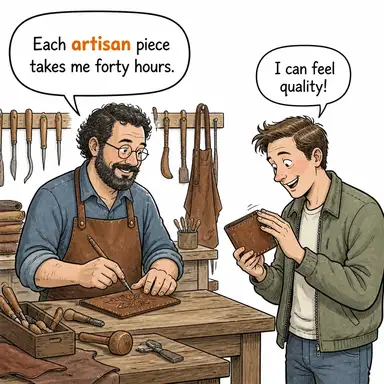 artisan (zanaatkar, usta) karikatürü — diyalogla bağlam içinde öğren