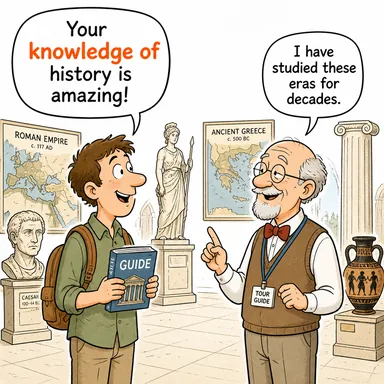 knowledge of (...hakkında bilgi, vukuf) karikatürü — diyalogla bağlam içinde öğren