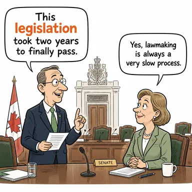 legislation (yasama, yasa çıkarma işlemi) karikatürü — diyalogla bağlam içinde öğren
