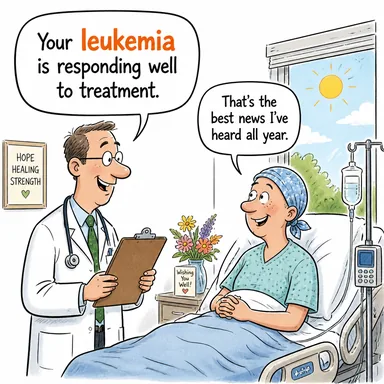 leukemia (lösemi, kan kanseri) karikatürü — diyalogla bağlam içinde öğren