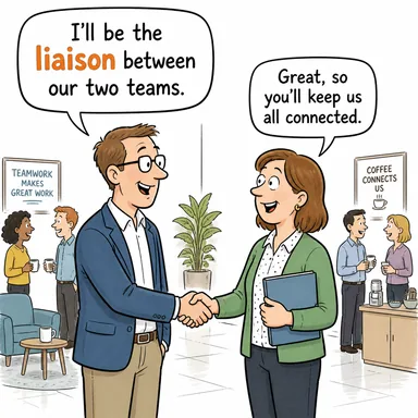 liaison (irtibat, bağlantı, ilişki) karikatürü — diyalogla bağlam içinde öğren
