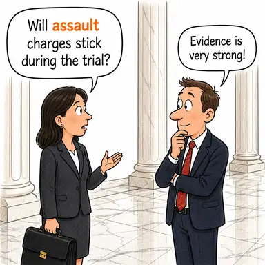 assault (saldırmak, darp etmek) karikatürü — diyalogla bağlam içinde öğren