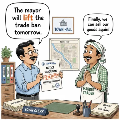 lift (kaldırmak, yükseltmek; (yasağı) askıya almak) karikatürü — diyalogla bağlam içinde öğren