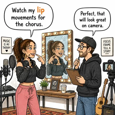 lip (dudak; kenar (bardak vb.)) karikatürü — diyalogla bağlam içinde öğren