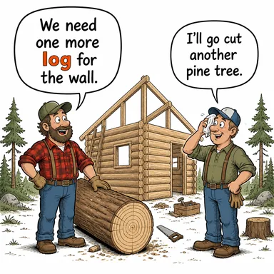 log (kütük, tomruk; seyir defteri) karikatürü — diyalogla bağlam içinde öğren