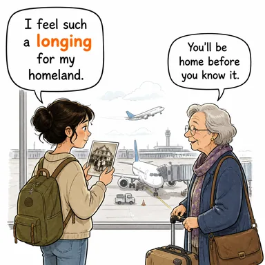 longing (hasret, özlem, arzu) karikatürü — diyalogla bağlam içinde öğren
