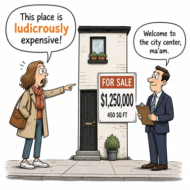 ludicrously (gülünç bir şekilde, saçma sapan) karikatürü — diyalogla bağlam içinde öğren