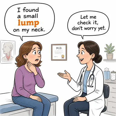 lump (yumru, şişkinlik; topak; parça) karikatürü — diyalogla bağlam içinde öğren