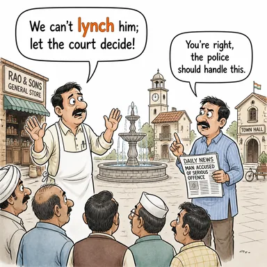 lynch (linç etmek) karikatürü — diyalogla bağlam içinde öğren