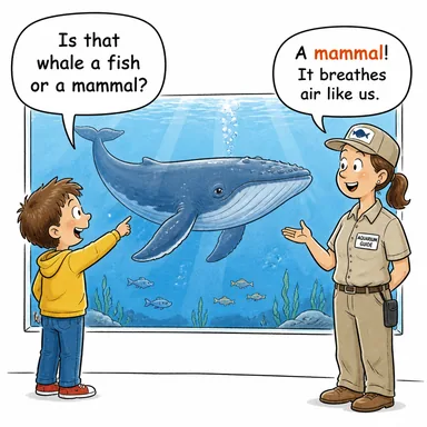 mammal (memeli hayvan) karikatürü — diyalogla bağlam içinde öğren