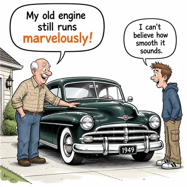 marvelously (harika bir şekilde, mucizevi biçimde) karikatürü — diyalogla bağlam içinde öğren