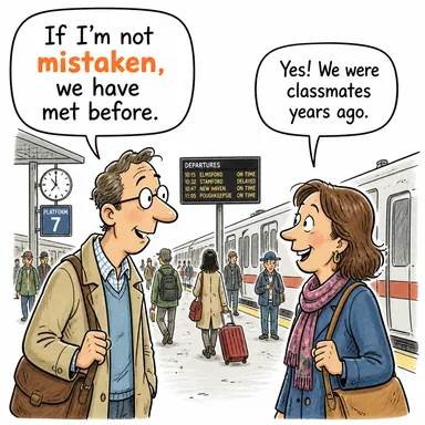 mistaken (hatalı, yanılmış, yanlış) karikatürü — diyalogla bağlam içinde öğren