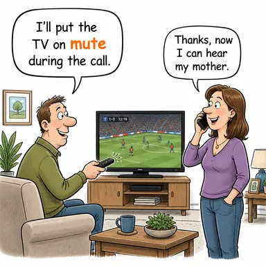 mute (sessiz, dilsiz) karikatürü — diyalogla bağlam içinde öğren