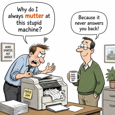 mutter (kendi kendine söylenmek, homurdanmak) karikatürü — diyalogla bağlam içinde öğren