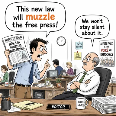 muzzle (sansürlemek, susturmak; ağızlık takmak) karikatürü — diyalogla bağlam içinde öğren