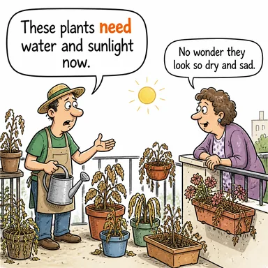 need (ihtiyaç duymak, gereksinim) karikatürü — diyalogla bağlam içinde öğren