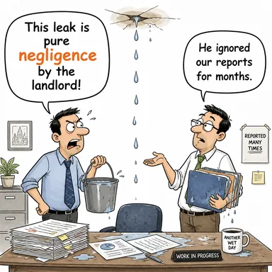 negligence (ihmalkarlık, gaflet) karikatürü — diyalogla bağlam içinde öğren