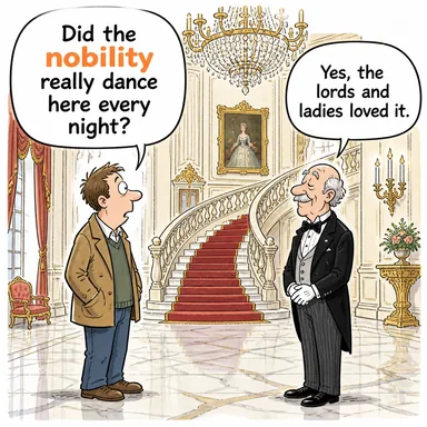 nobility (asalet, soyluluk) karikatürü — diyalogla bağlam içinde öğren