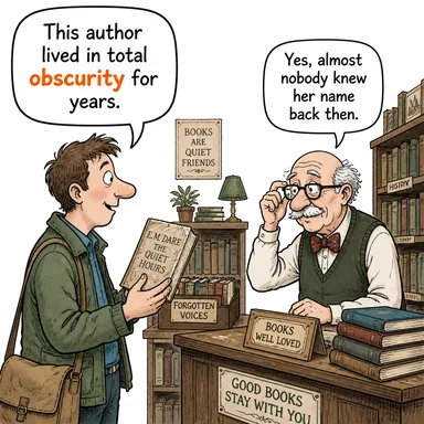 obscurity (belirsizlik, bilinmezlik) karikatürü — diyalogla bağlam içinde öğren