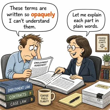 opaquely (donuk bir şekilde, anlaşılmaz biçimde) karikatürü — diyalogla bağlam içinde öğren