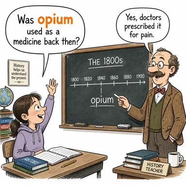opium (afyon) karikatürü — diyalogla bağlam içinde öğren