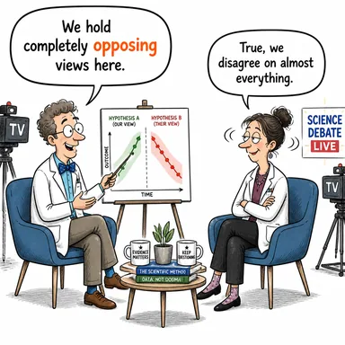 opposing (karşıt, muhalif) karikatürü — diyalogla bağlam içinde öğren