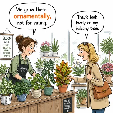 ornamentally (süs olarak, dekoratif amaçla) karikatürü — diyalogla bağlam içinde öğren