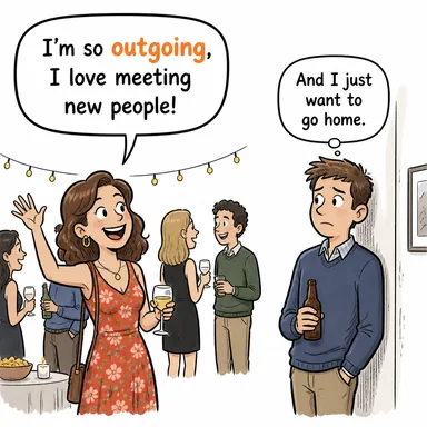 outgoing (dışa dönük, cana yakın; görevi bırakan) karikatürü — diyalogla bağlam içinde öğren