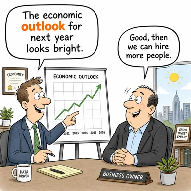 outlook (bakış açısı, tutum; görünüm, muhtemel gelecek) karikatürü — diyalogla bağlam içinde öğren