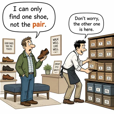 pair (çift; eşleştirmek) karikatürü — diyalogla bağlam içinde öğren