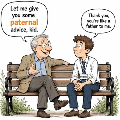 paternal (baba ile ilgili, babaya ait, babacan) karikatürü — diyalogla bağlam içinde öğren