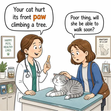 paw (pati, pençe) karikatürü — diyalogla bağlam içinde öğren