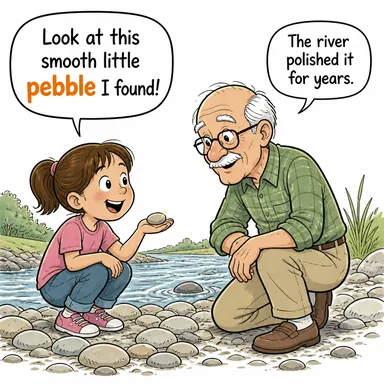 pebble (çakıl taşı) karikatürü — diyalogla bağlam içinde öğren