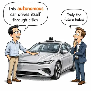 autonomous (özerk, otonom, kendi kendini yöneten) karikatürü — diyalogla bağlam içinde öğren