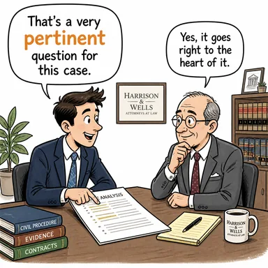 pertinent (ilgili, alakalı) karikatürü — diyalogla bağlam içinde öğren