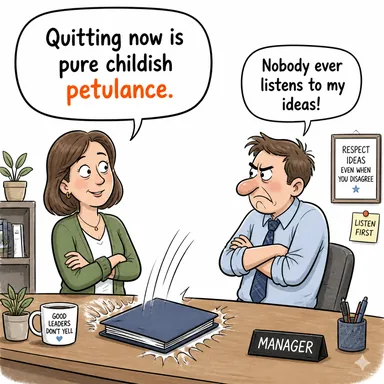 petulance (hırçınlık, alınganlık, huysuzluk) karikatürü — diyalogla bağlam içinde öğren