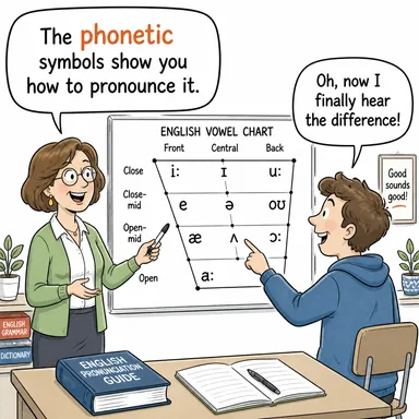 phonetic (sesbilimsel, fonetik) karikatürü — diyalogla bağlam içinde öğren