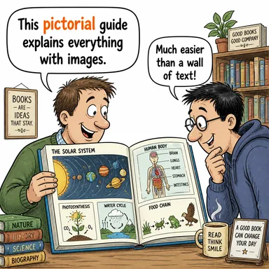 pictorial (resimli, resimsel) karikatürü — diyalogla bağlam içinde öğren