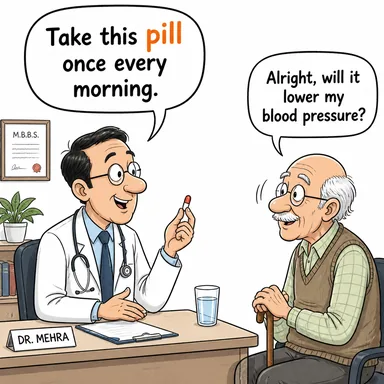 pill (hap, ilaç) karikatürü — diyalogla bağlam içinde öğren