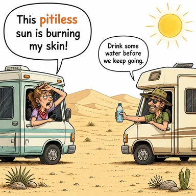 pitiless (acımasız, merhametsiz) karikatürü — diyalogla bağlam içinde öğren
