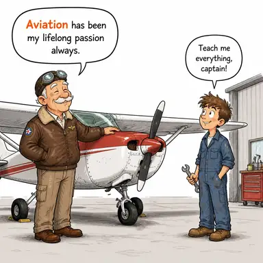 aviation (havacılık) karikatürü — diyalogla bağlam içinde öğren