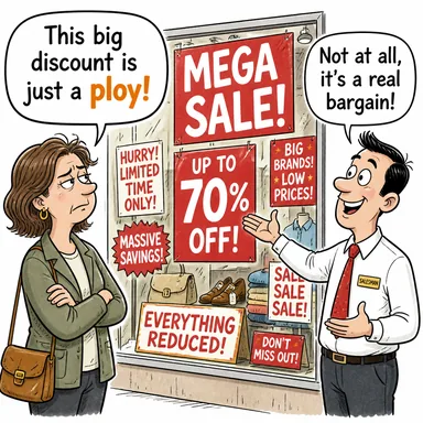ploy (taktik, hile, manevra) karikatürü — diyalogla bağlam içinde öğren