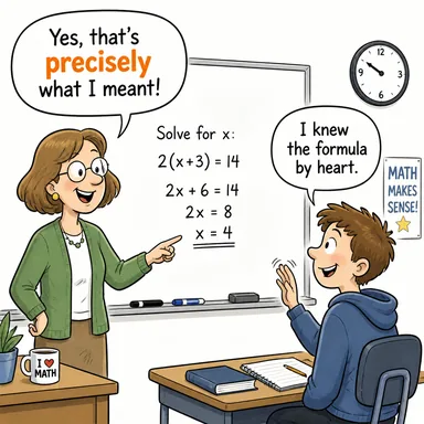 precisely (tam olarak, kesinlikle) karikatürü — diyalogla bağlam içinde öğren