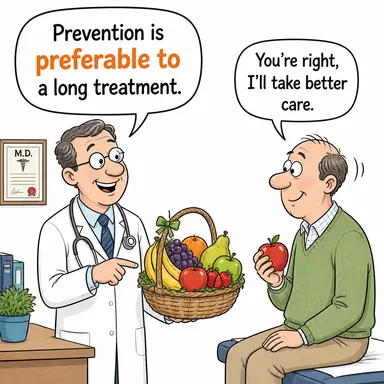 preferable to (tercih edilen, daha makul, daha iyi) karikatürü — diyalogla bağlam içinde öğren