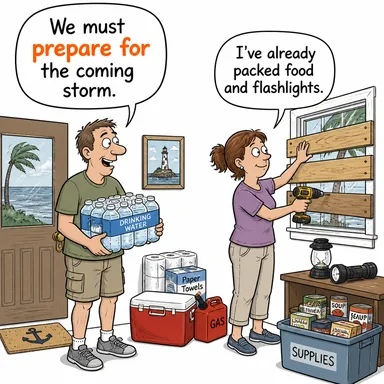 prepare for (hazırlanmak, hazır hale getirmek) karikatürü — diyalogla bağlam içinde öğren