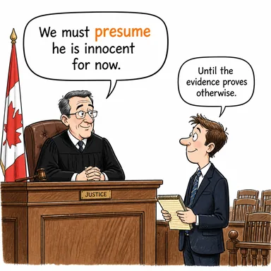 presume (farz etmek, varsaymak, cüret etmek) karikatürü — diyalogla bağlam içinde öğren